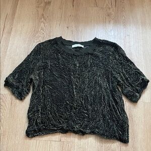 Samsøe & Samsøe Olive Textured Velvet Tee